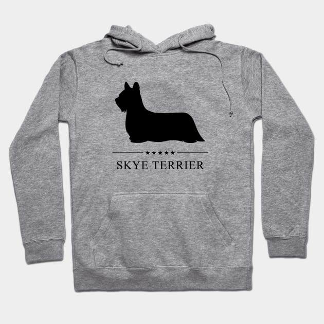 Skye Terrier Black Silhouette Hoodie by millersye